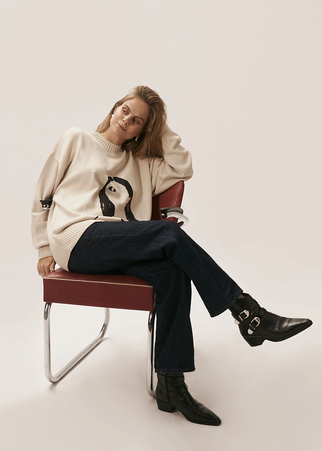 Джемпер EVE&ESTHER x LIBERMAN молочный