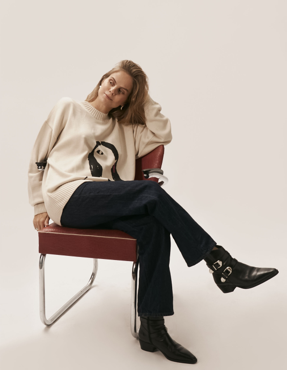 Джемпер EVE&ESTHER x LIBERMAN молочный