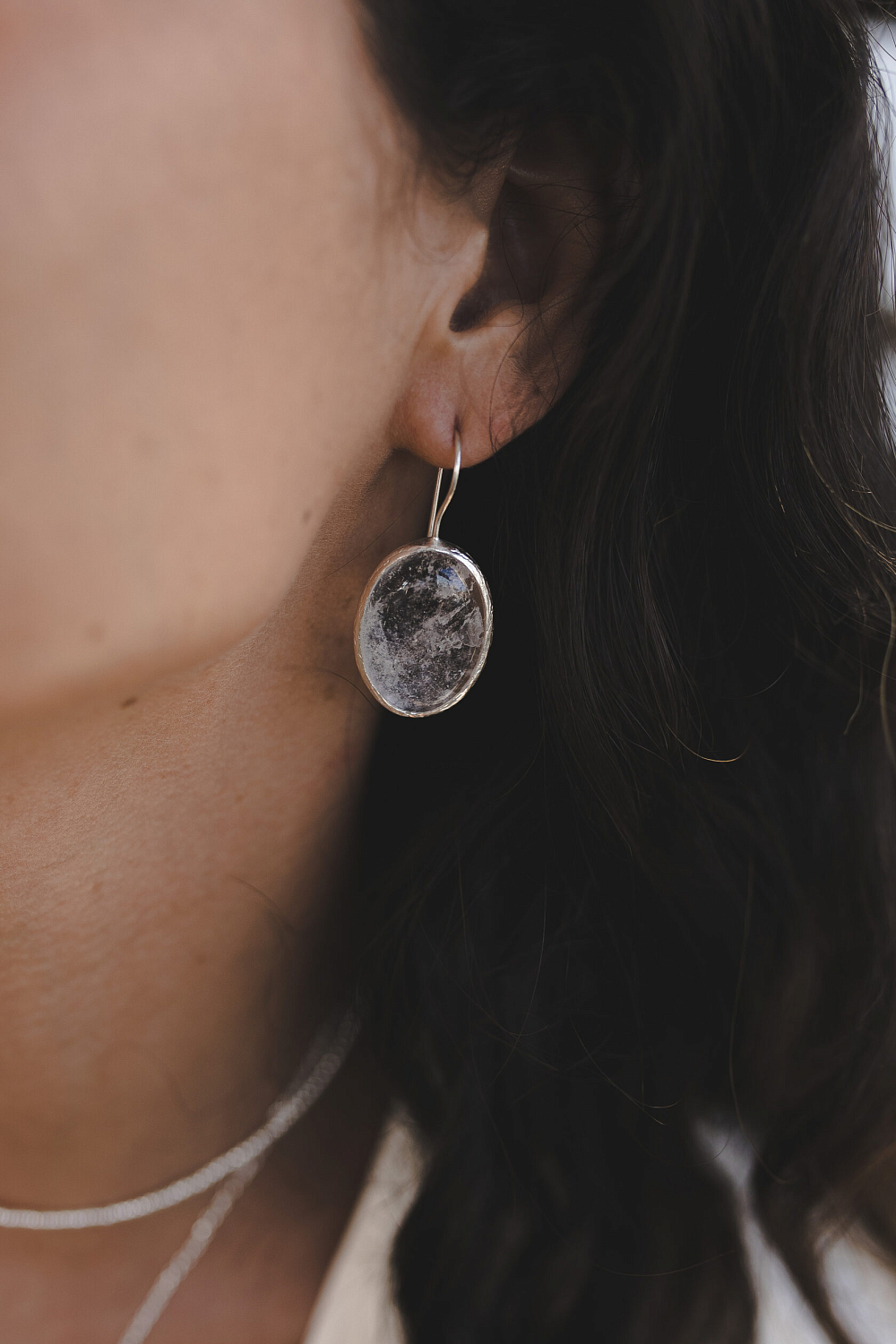 Серьги с горным хрусталём