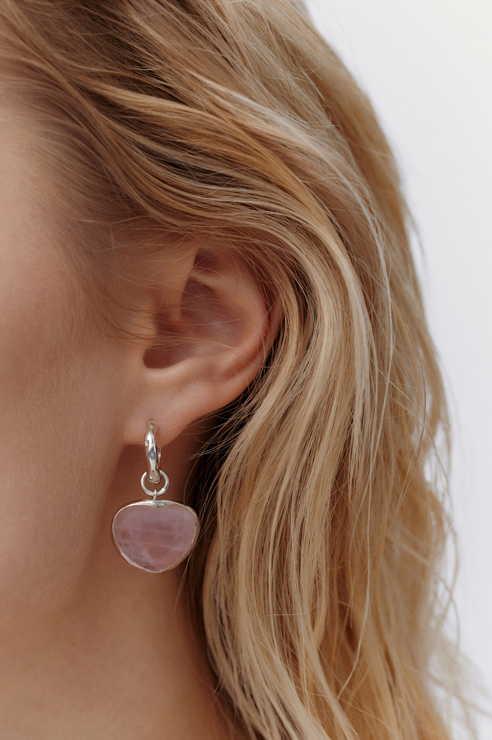 Джемс Сердце с розовым кварцем