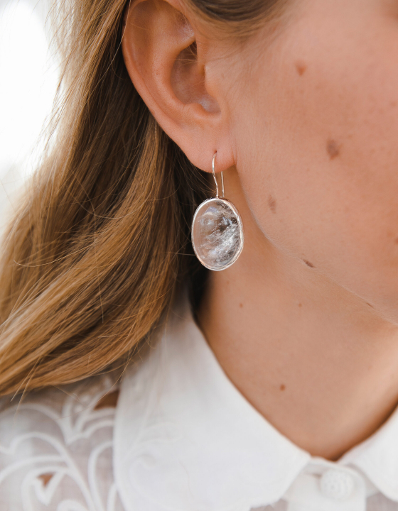 Серьги с горным хрусталём