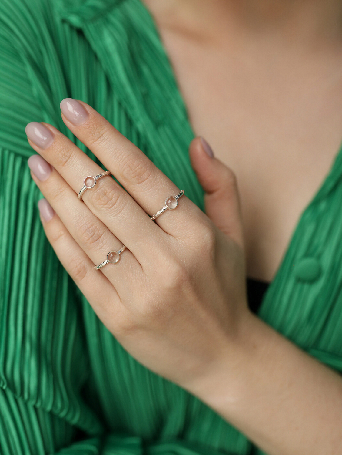 Кольцо с горным хрусталем