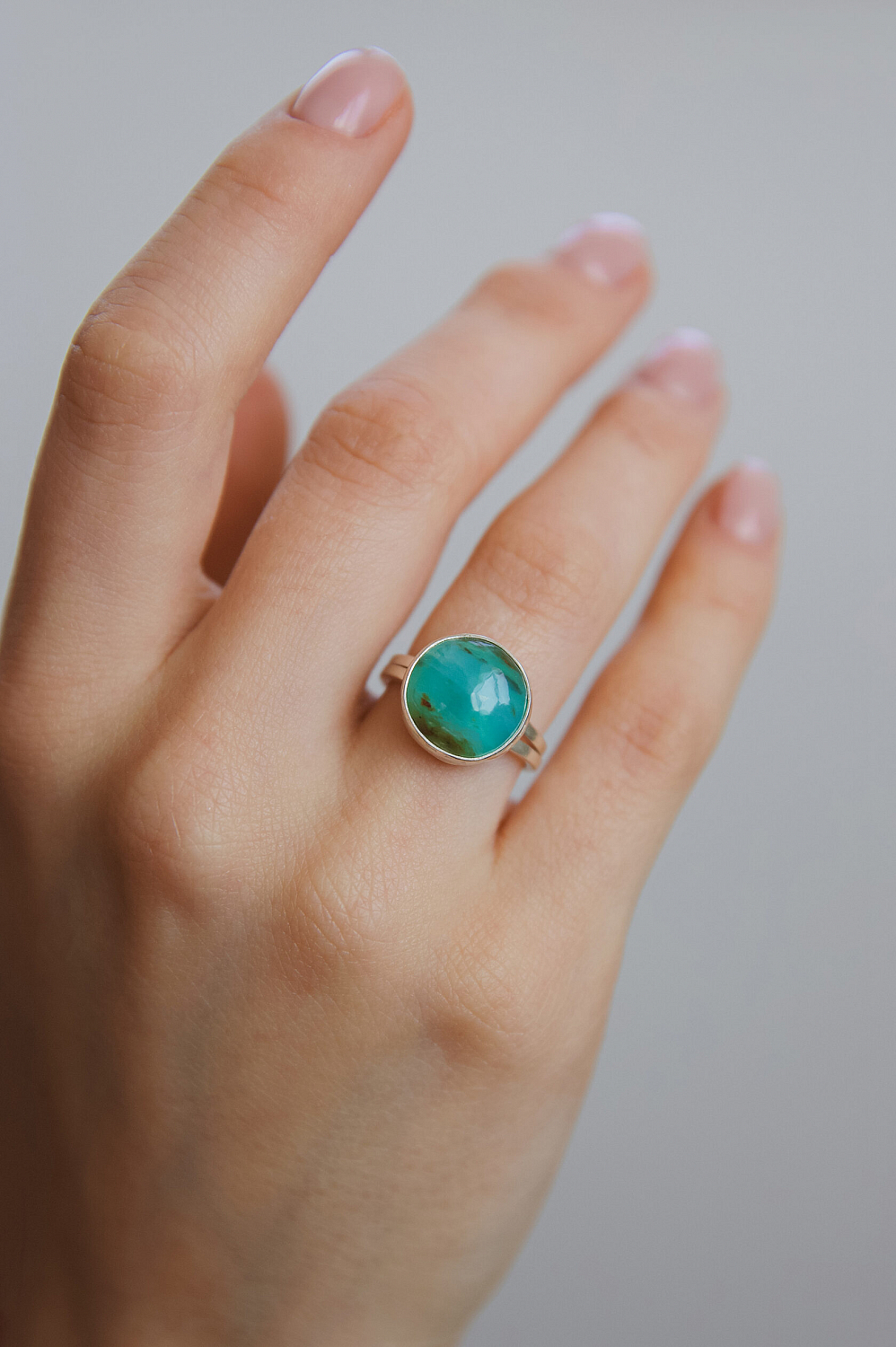 Кольцо с перуанским опалом