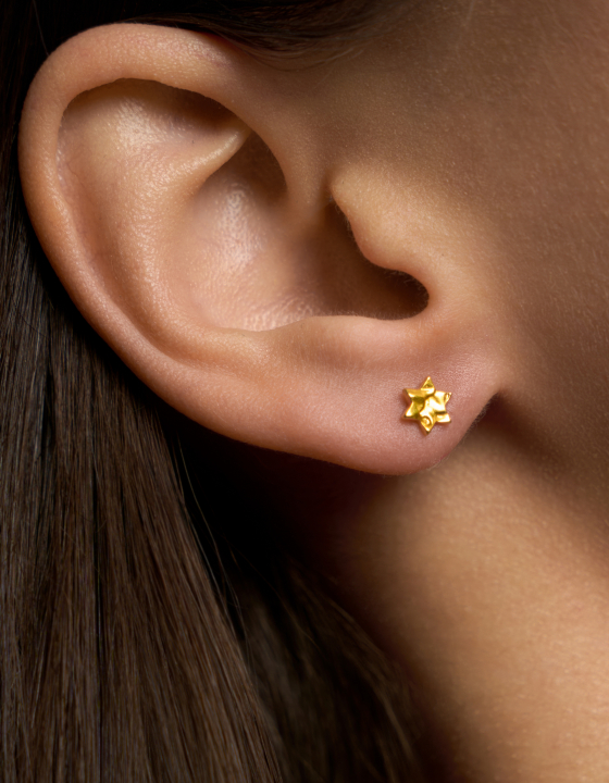 Пусеты Звезда Давида мини