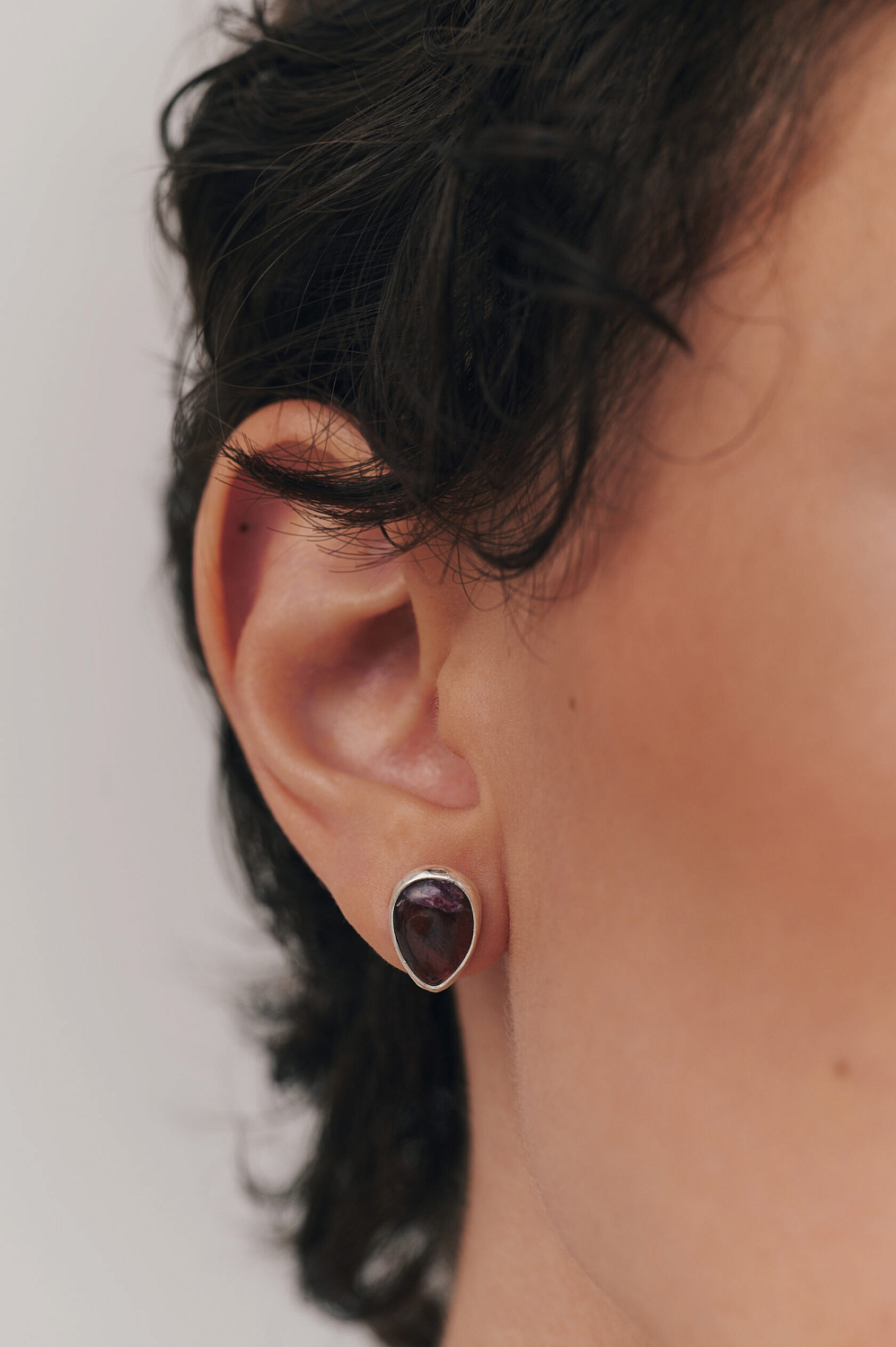 Пусеты с турмалином