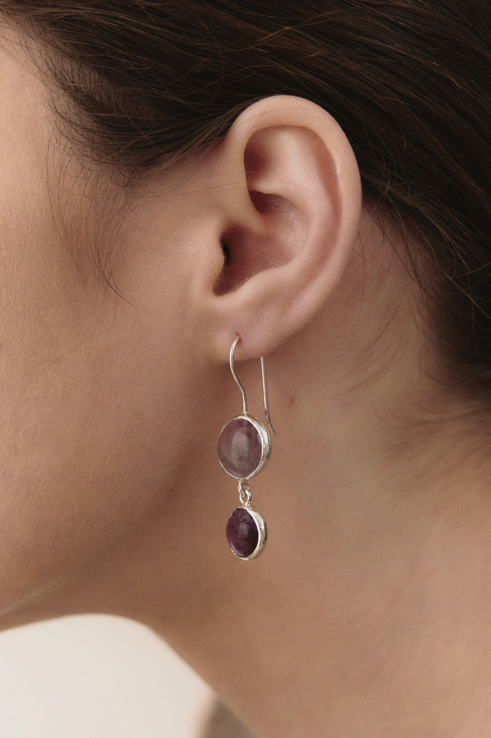 Серьги с аметистом