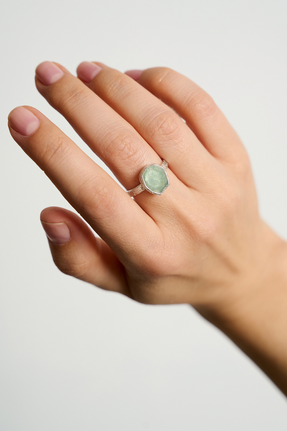 Кольцо с аквамарином