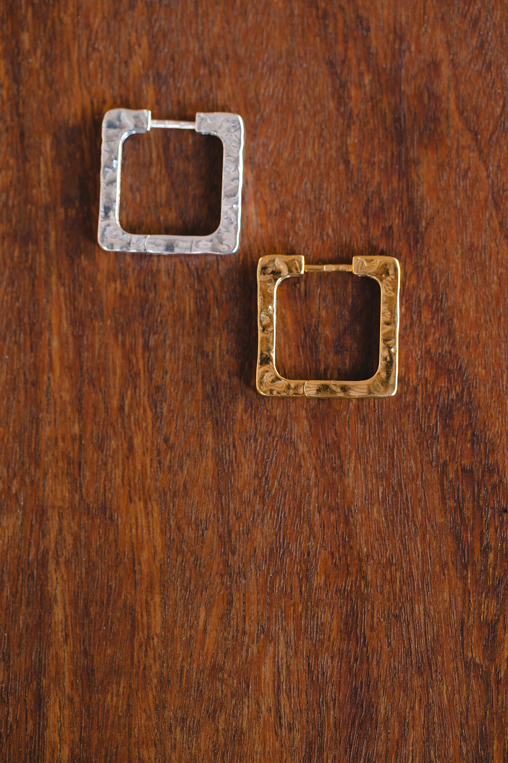 Квадратные серьги Дуо 20 мм