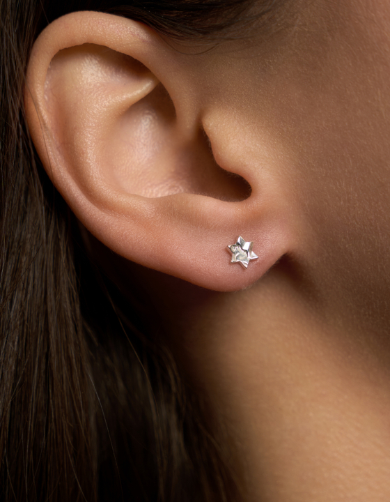 Пусеты Звезда Давида мини