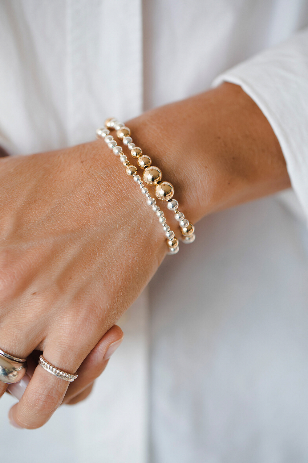 Браслет Баблс с разными большими бусинами