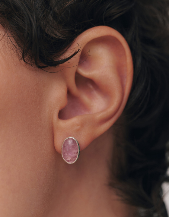 Пусеты с турмалином