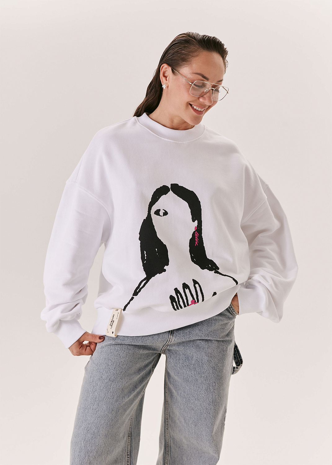 Свитшот EVE&ESTHER x LIBERMAN белый