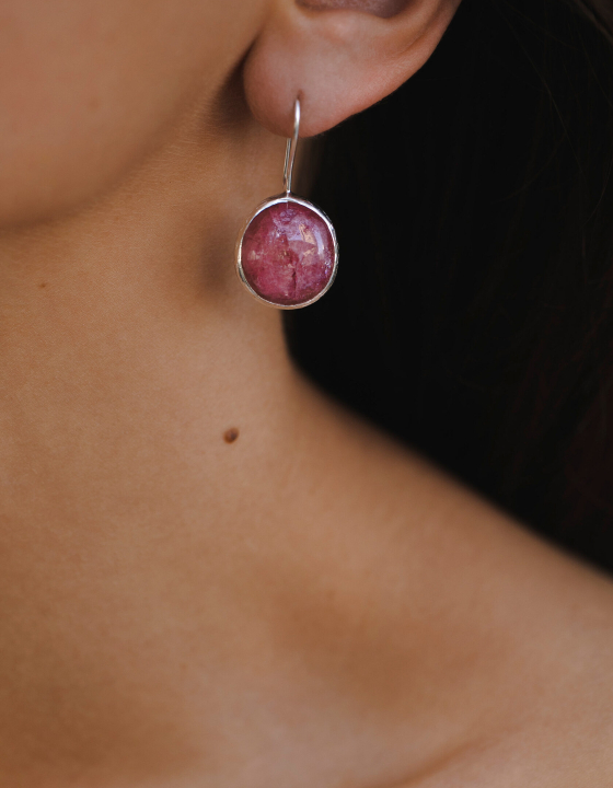 Серьги с турмалином