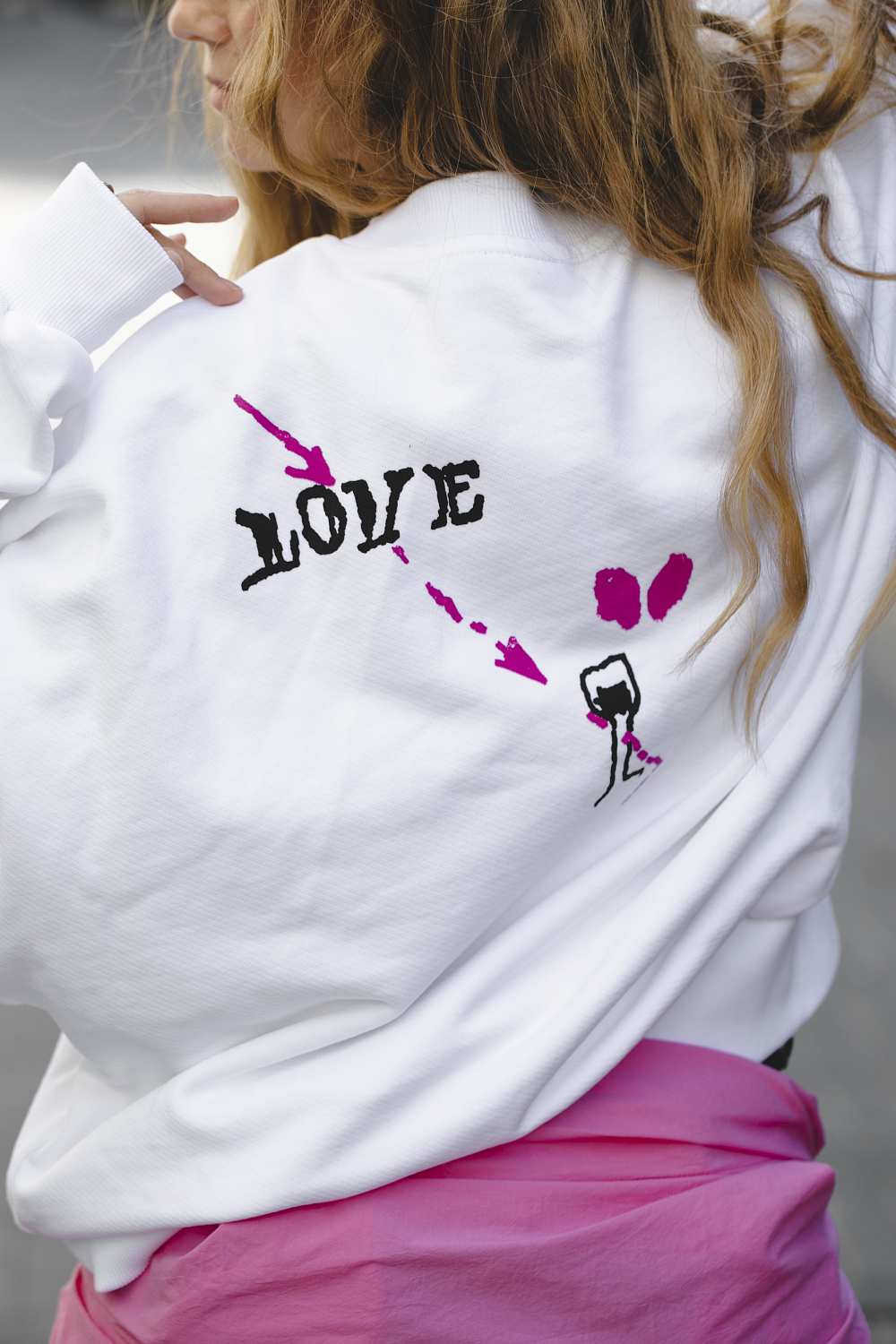 Свитшот EVE&ESTHER x LIBERMAN белый