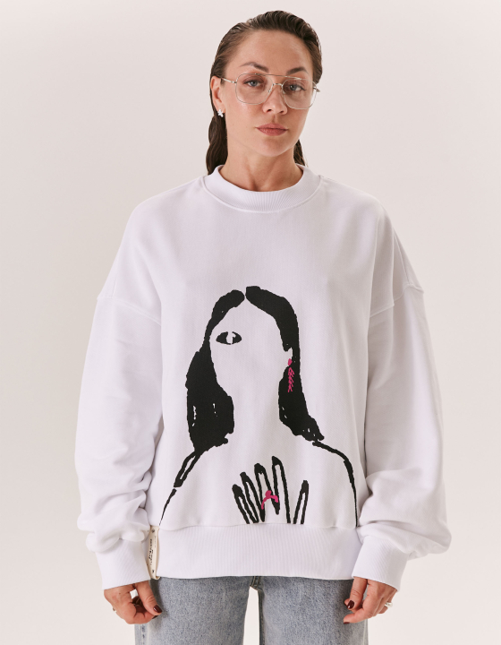 Свитшот EVE&ESTHER x LIBERMAN белый
