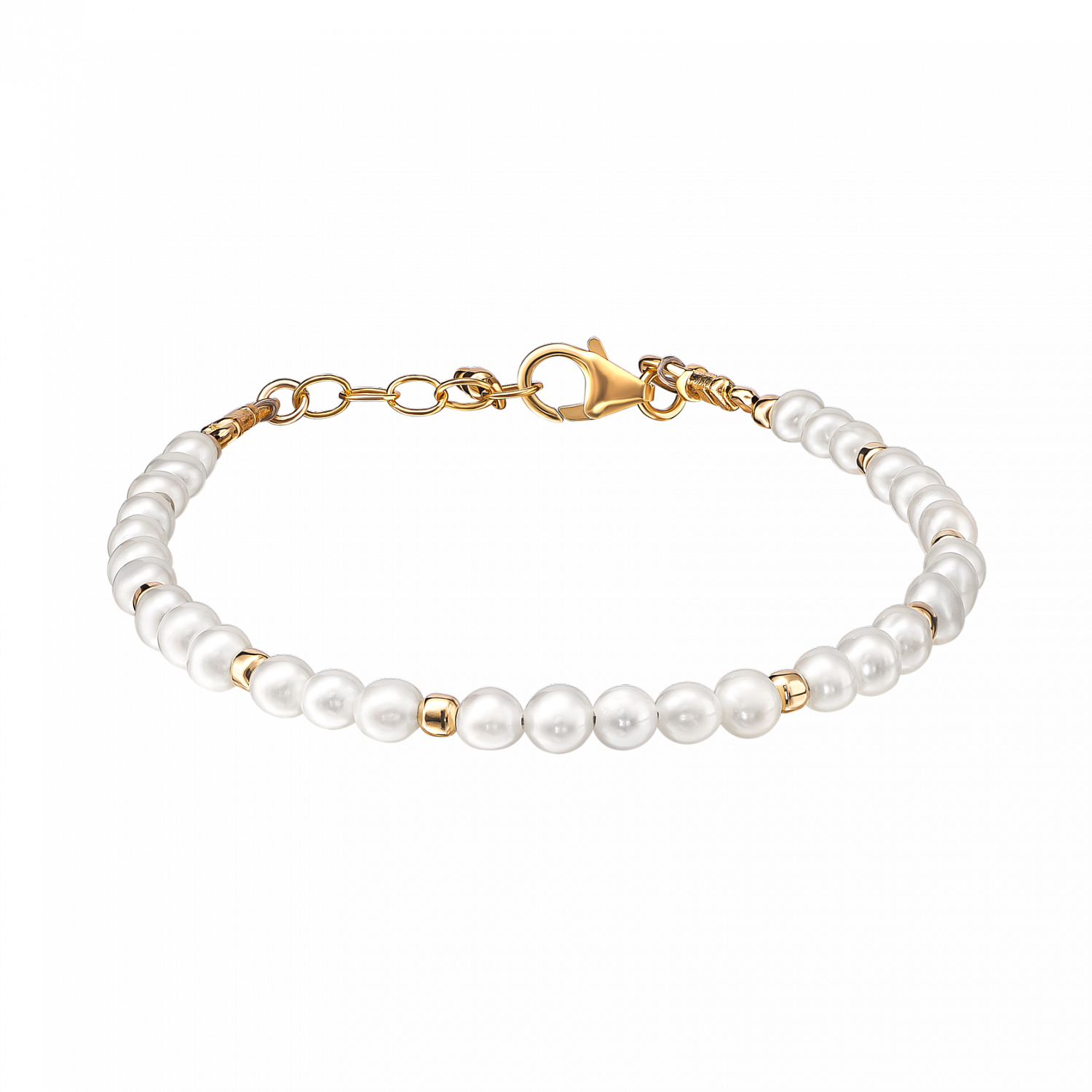 Браслет с бусинами речного жемчуга