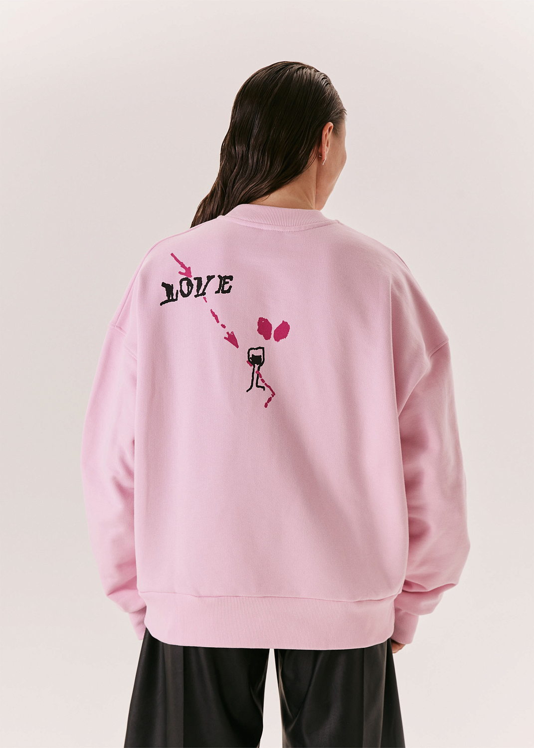 Свитшот EVE&ESTHER x LIBERMAN розовый