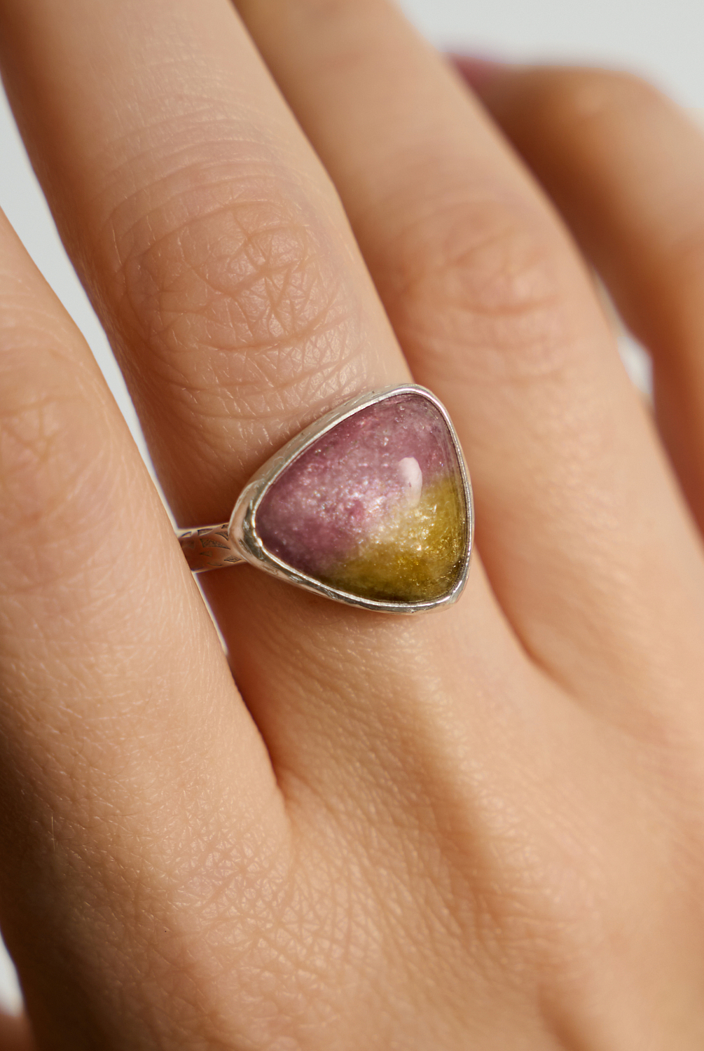 Кольцо с турмалином