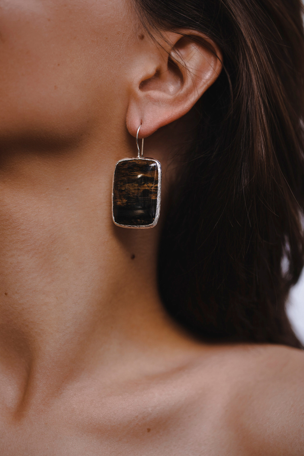 Серьги с полевым шпатом