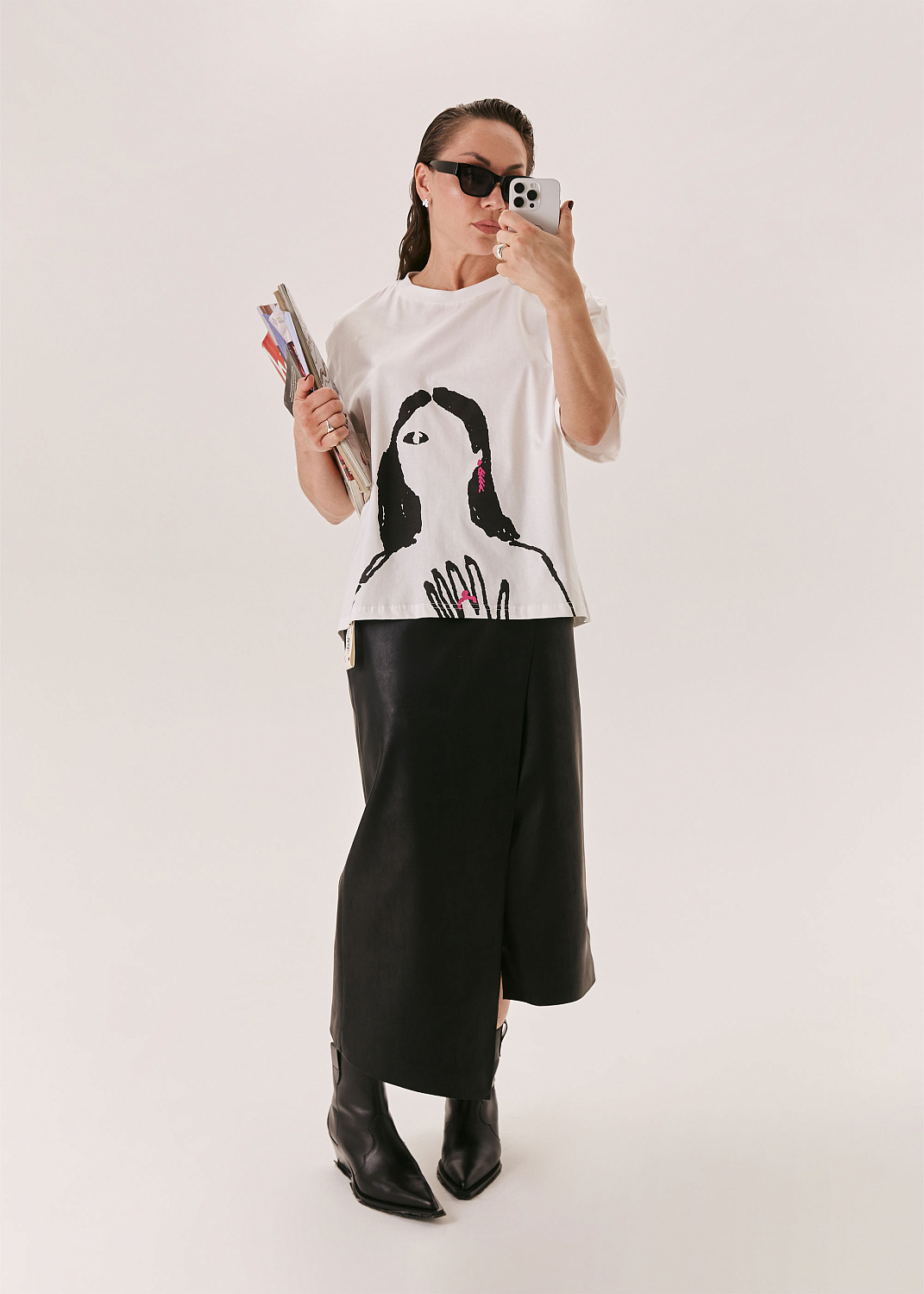 Футболка EVE&ESTHER x LIBERMAN белая