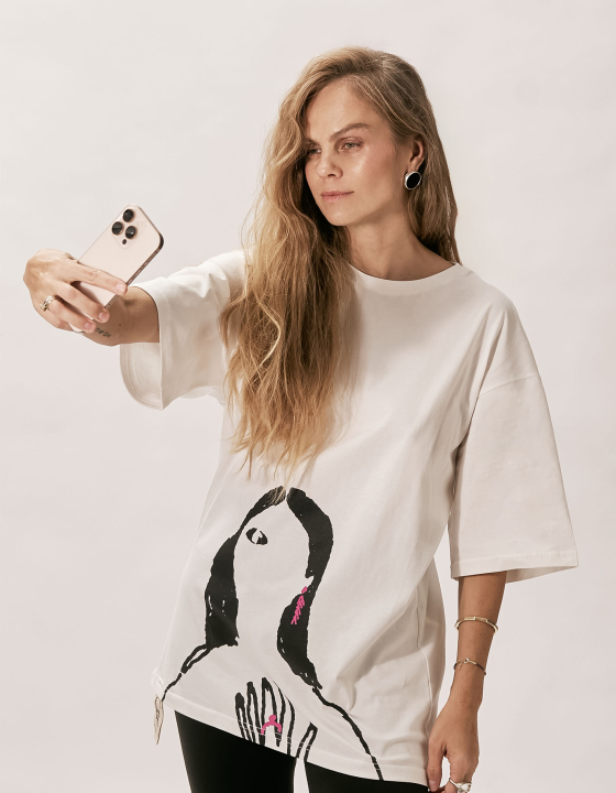 Футболка EVE&ESTHER x LIBERMAN белая