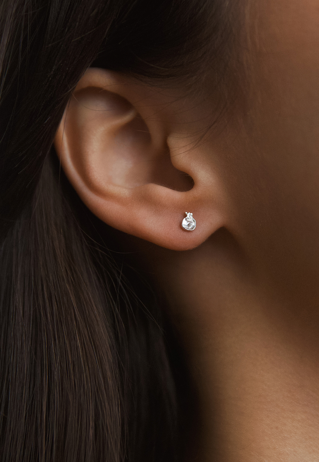 Пусеты Гранат мини