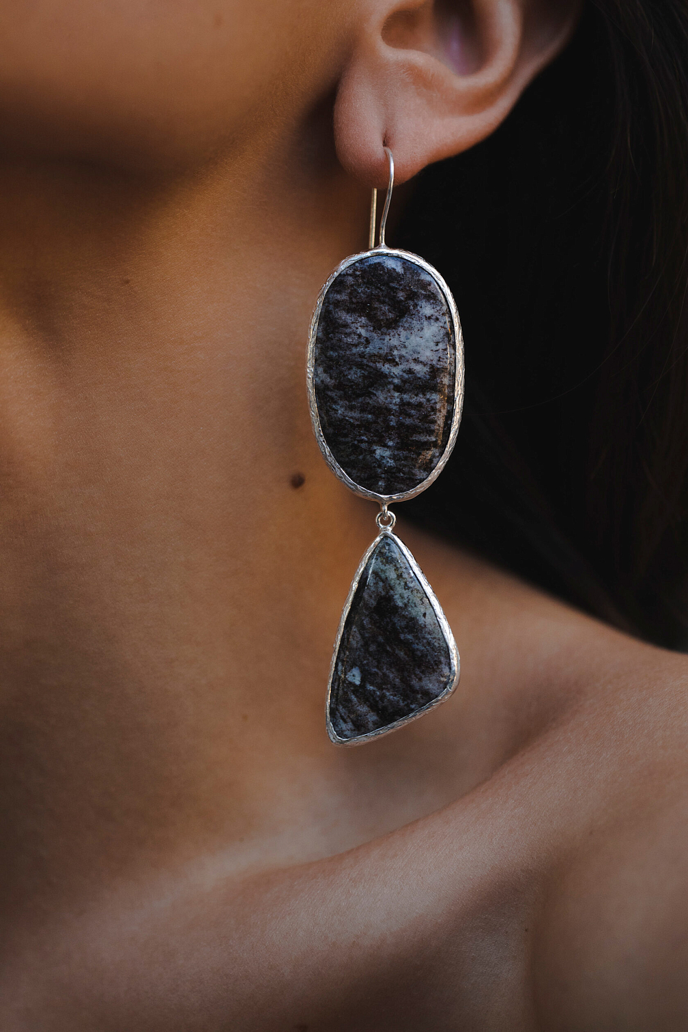 Серьги с флогопитом