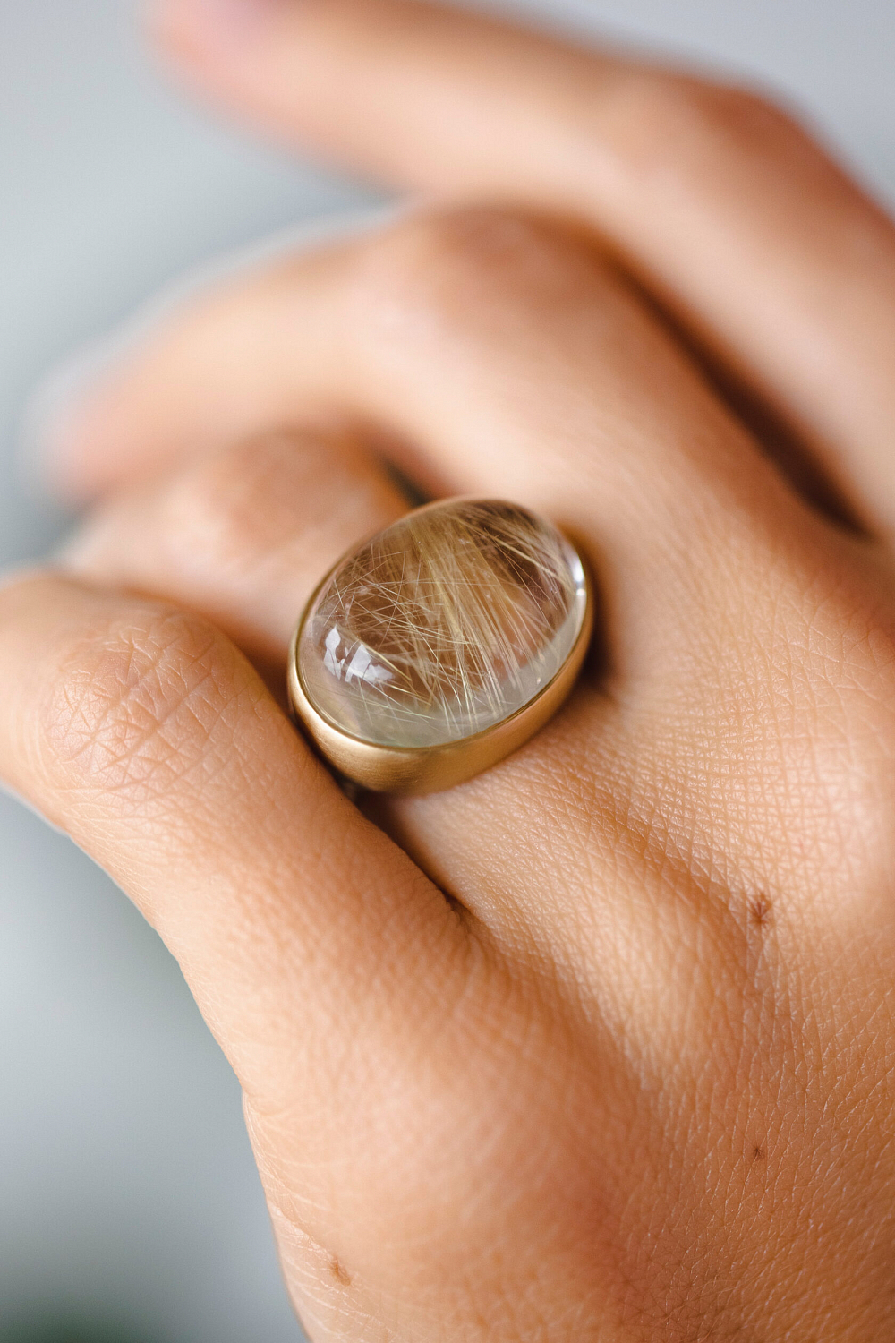 Кольцо Силы с рутиловым кварцем