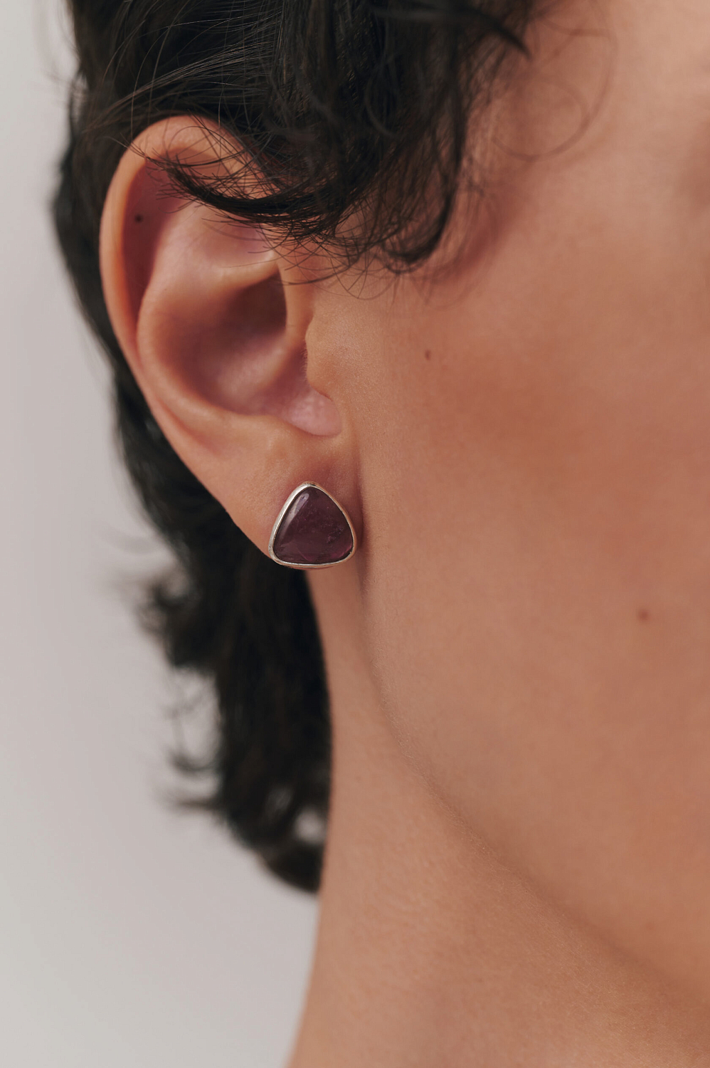 Пусеты с турмалином