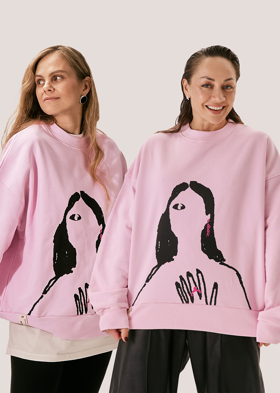 Свитшот EVE&ESTHER x LIBERMAN розовый