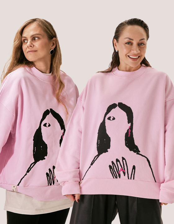 Свитшот EVE&ESTHER x LIBERMAN розовый