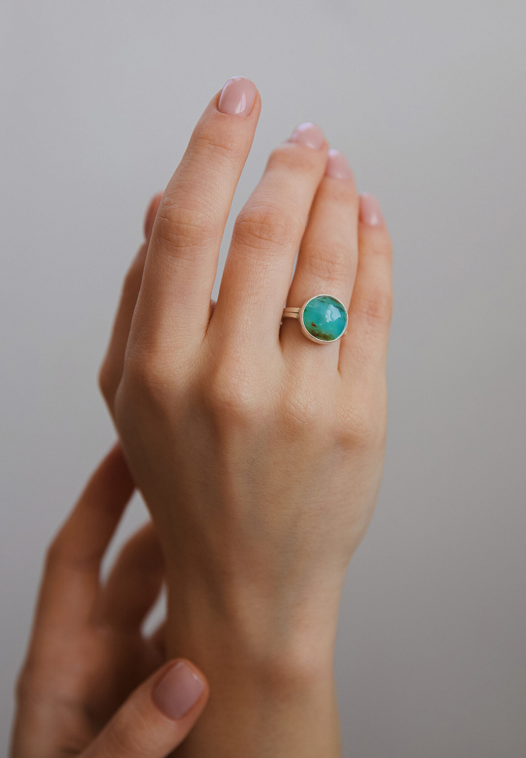 Кольцо с перуанским опалом