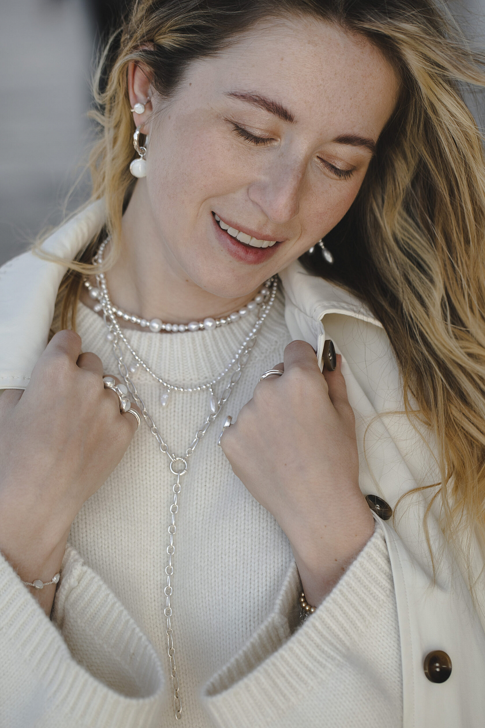 Кафф с перламутром