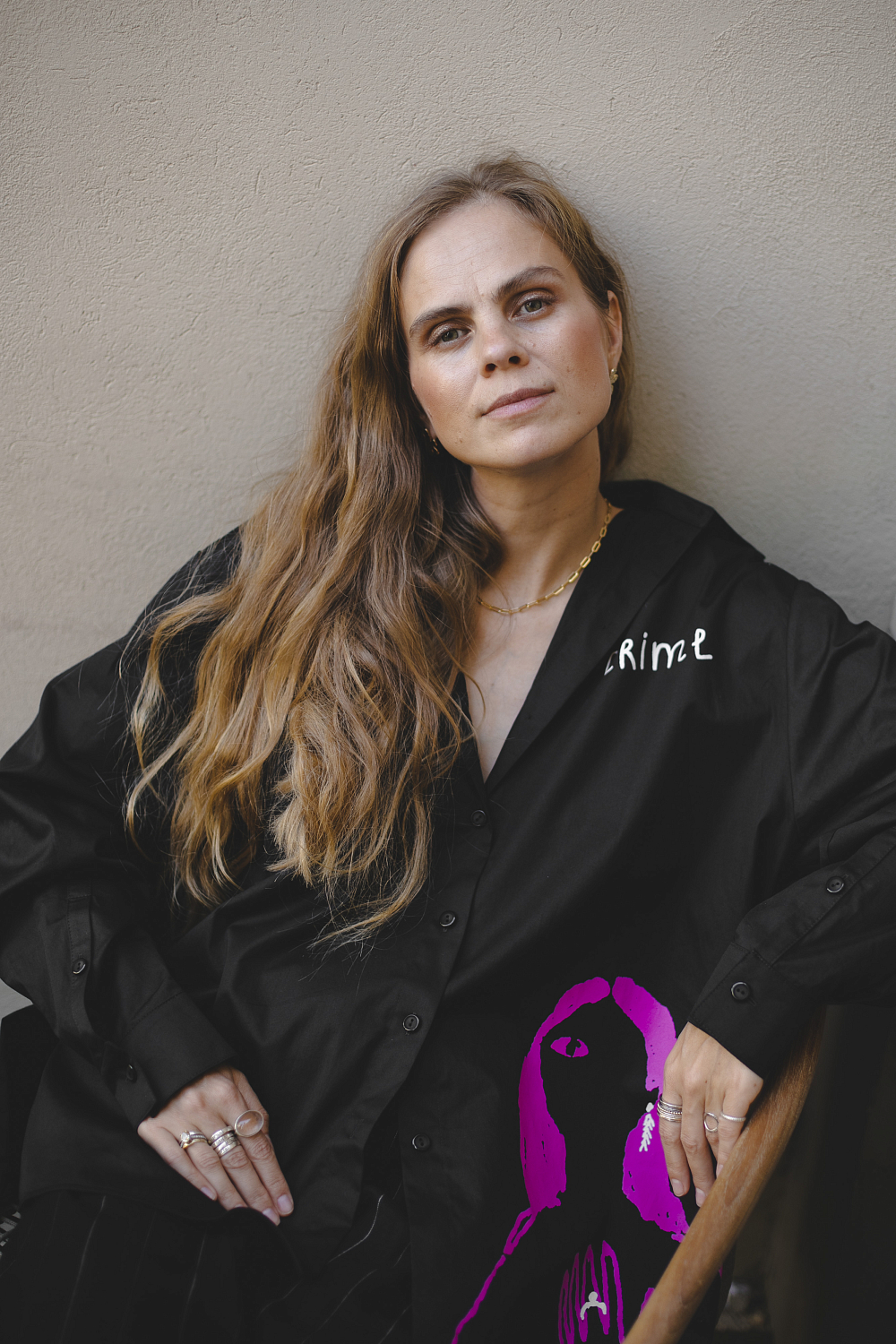 Рубашка EVE&ESTHER x LIBERMAN черная