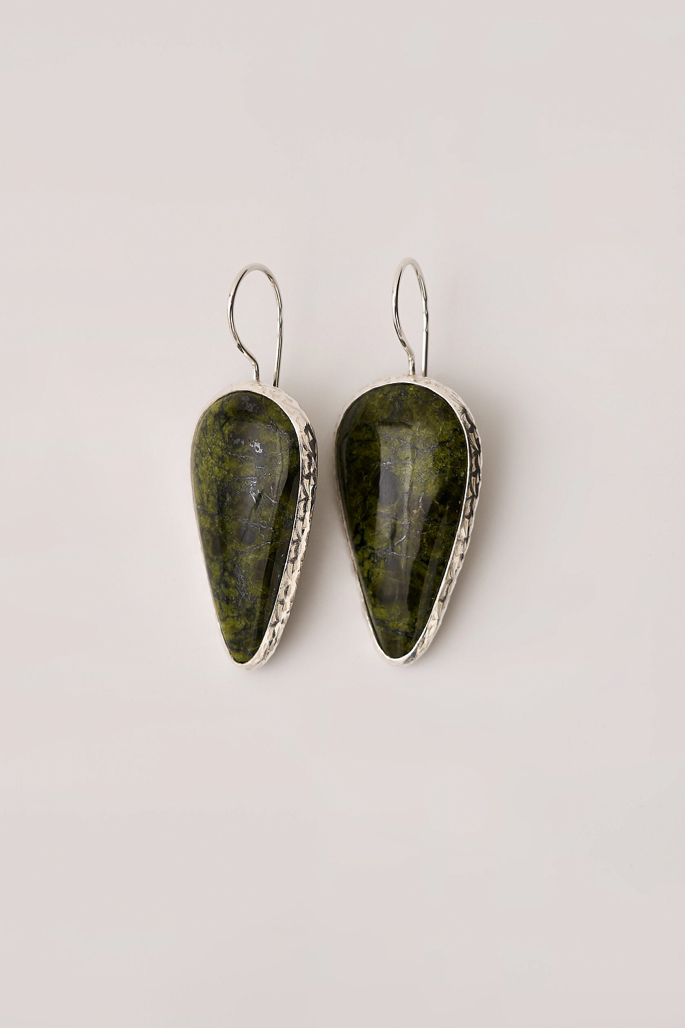 Серьги со змеевиком