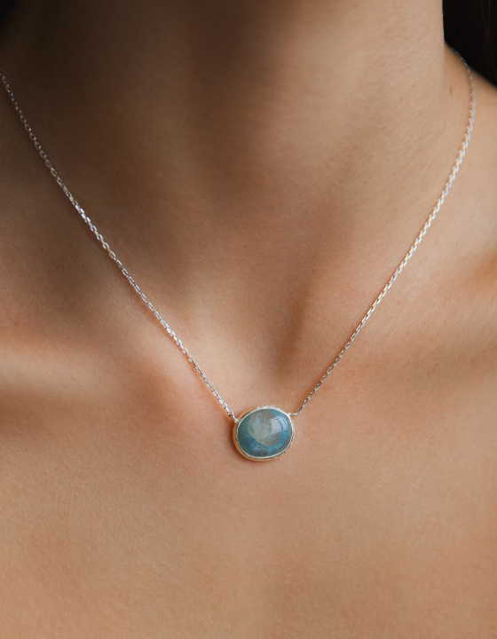 Подвеска с аквамарином