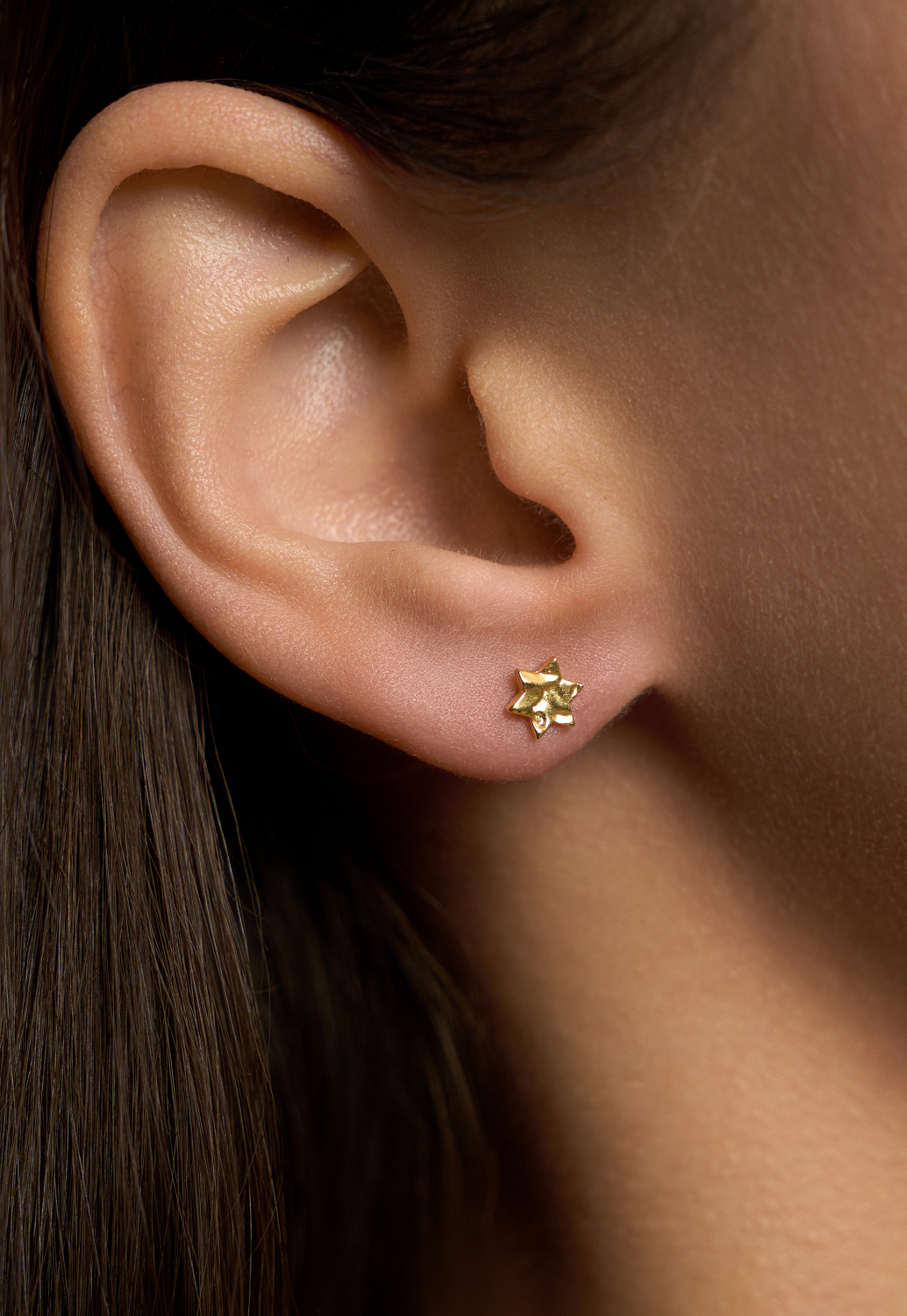 Пусеты Звезда Давида мини