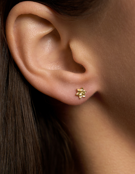 Пусеты Звезда Давида мини