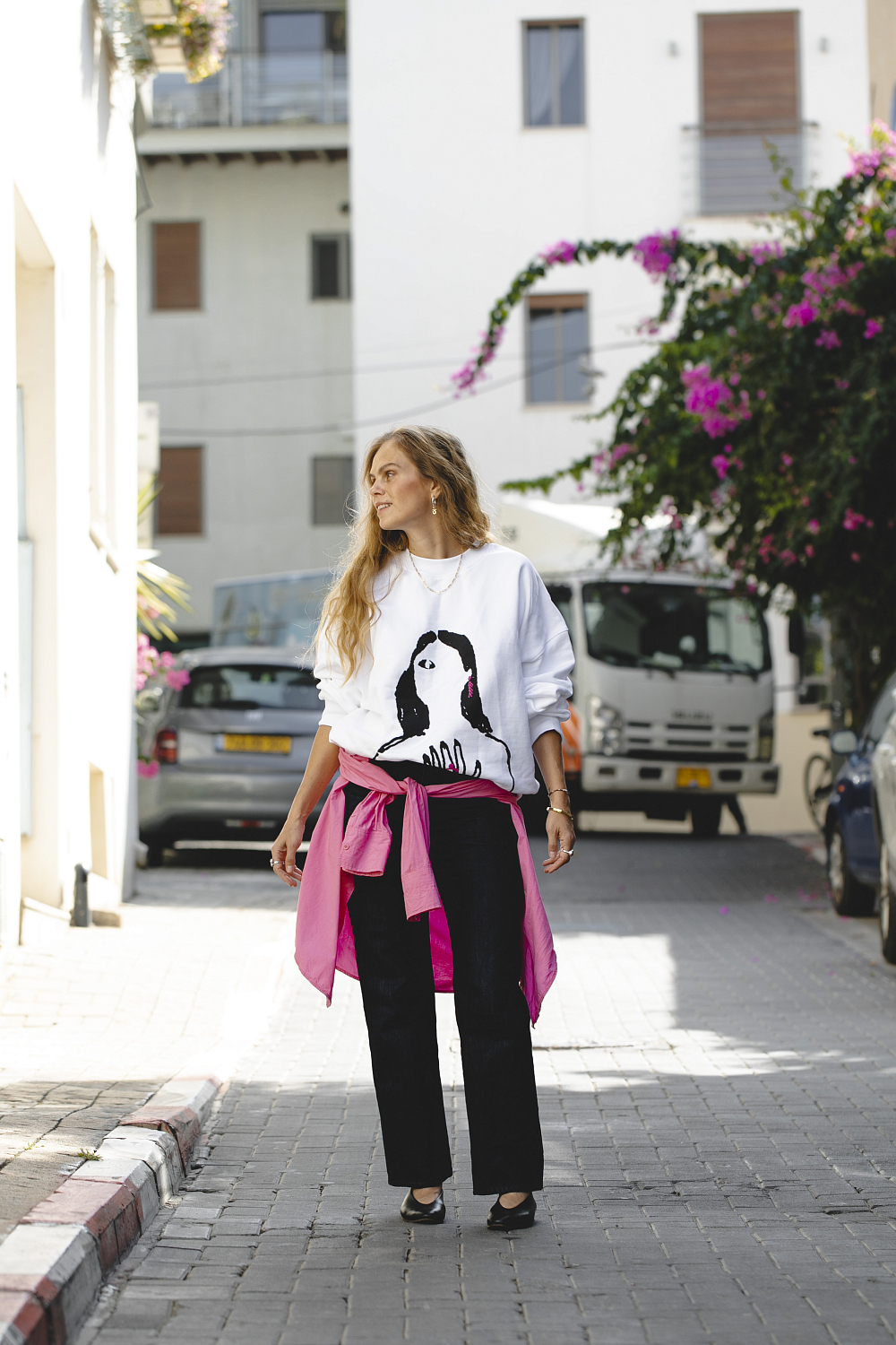 Свитшот EVE&ESTHER x LIBERMAN белый