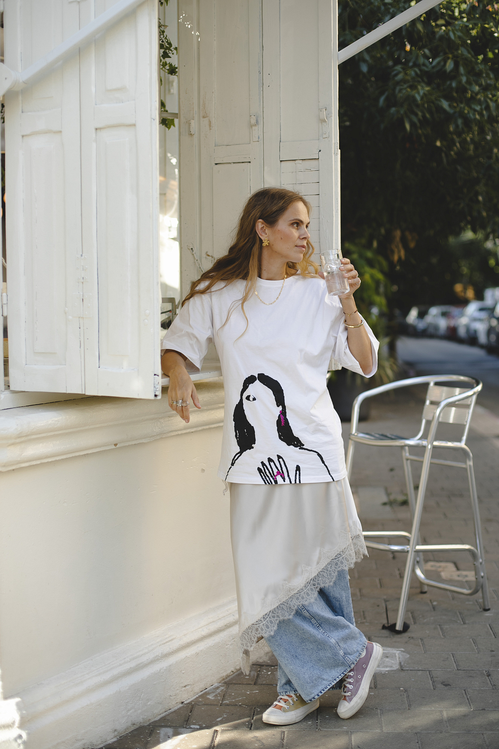 Футболка EVE&ESTHER x LIBERMAN белая