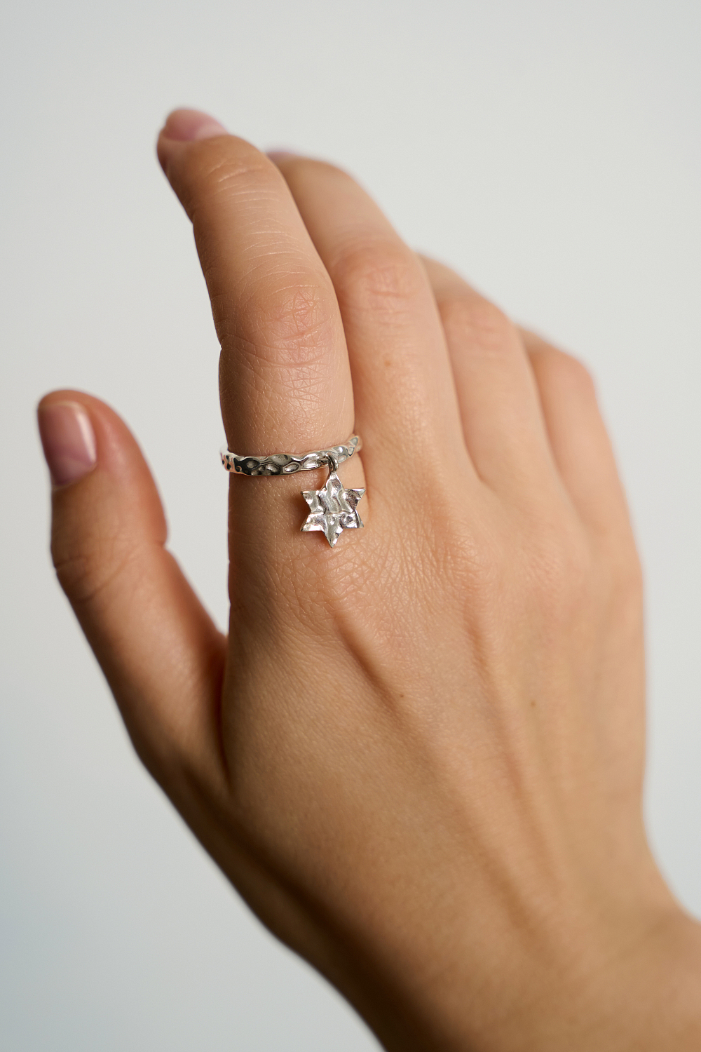 Кольцо с подвеской Звезда Давида